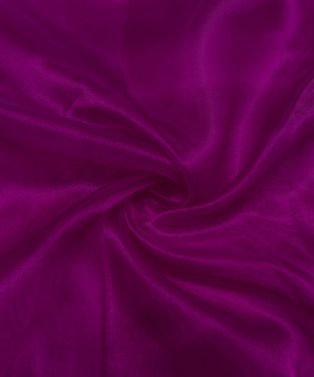 Purple Colour Plain Tissue Organza Fabric