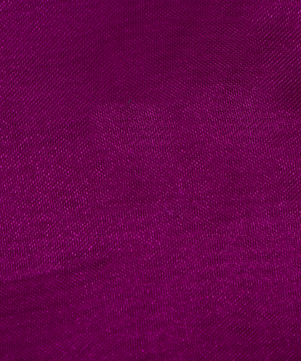 Purple Colour Plain Tissue Organza Fabric