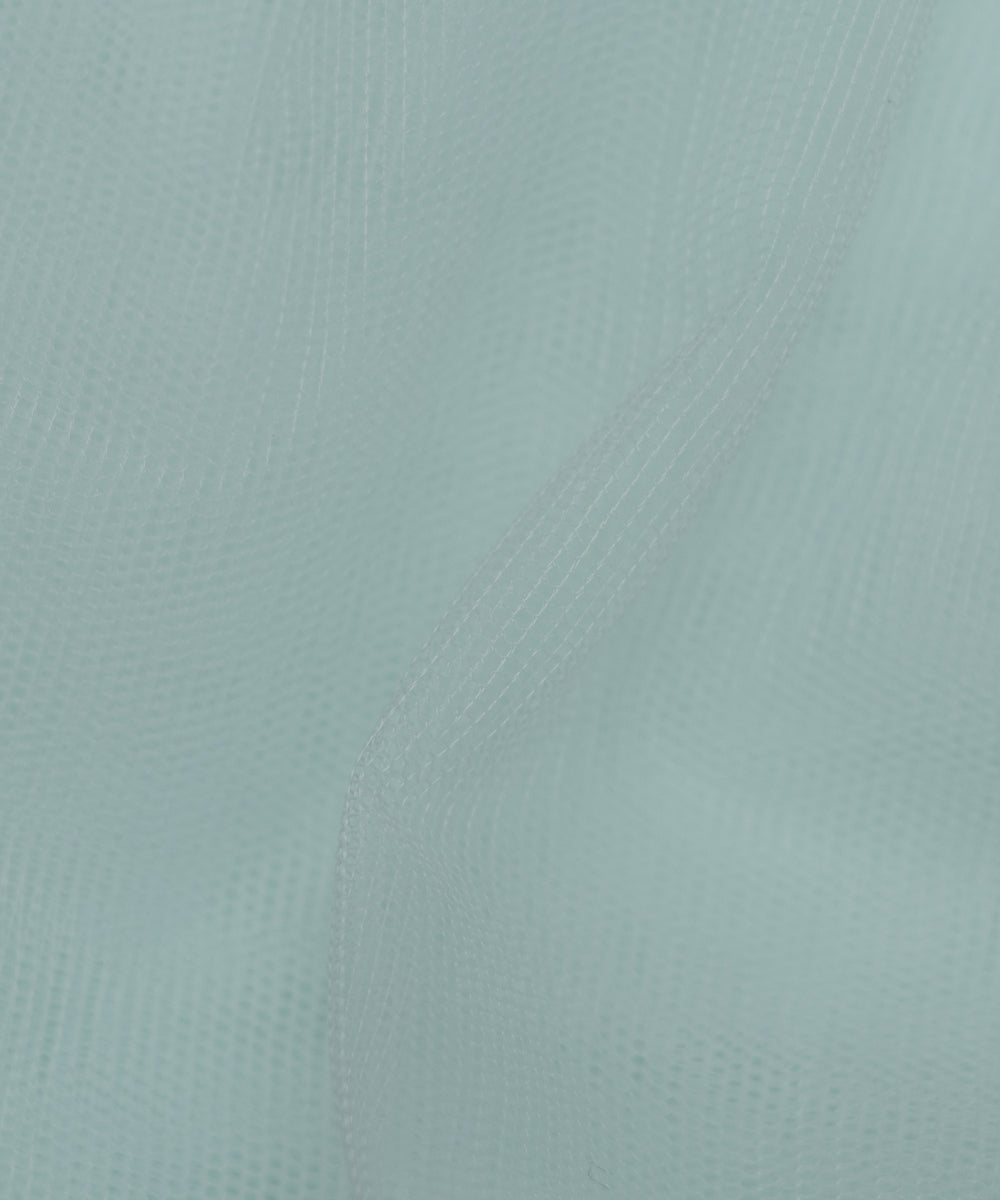 Ligh Aqua Colour Plain Net Fabric