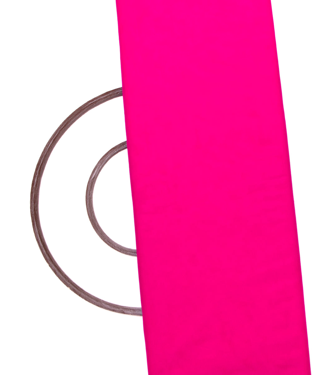 Neon Pink Colour Plain Net Fabric