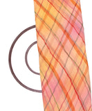 Peach Colour Lehariya Print Georgette Fabric