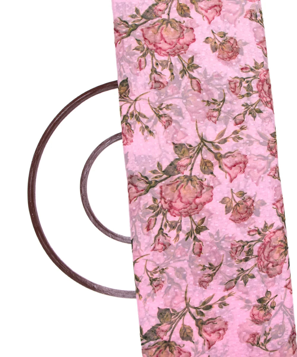 printed georgette saree fabric material