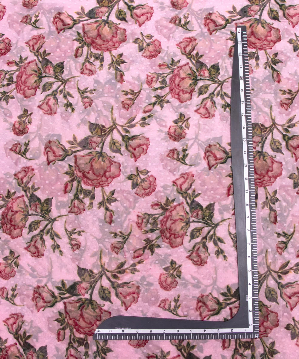 printed georgette saree fabric material