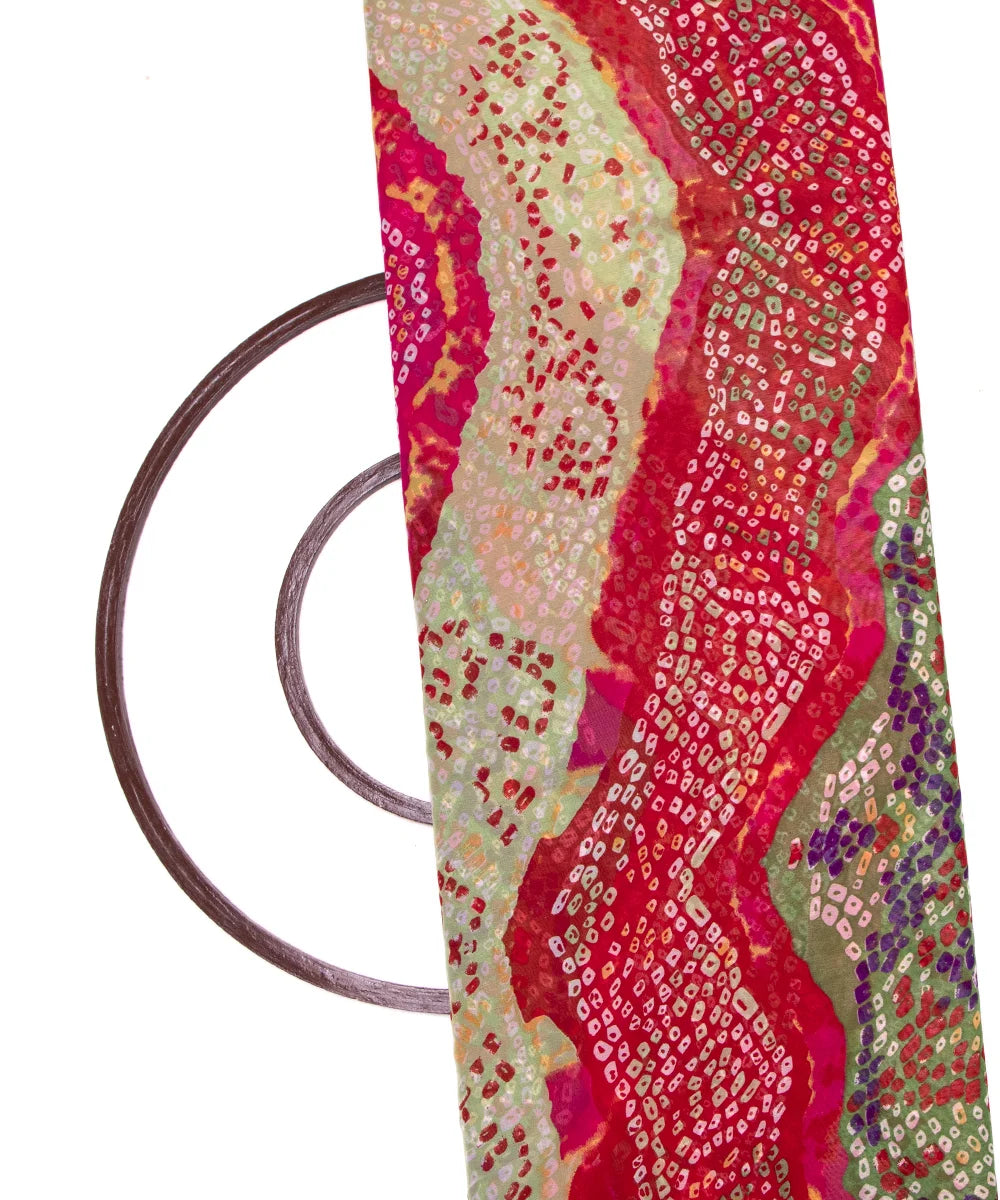 printed georgette saree fabric material