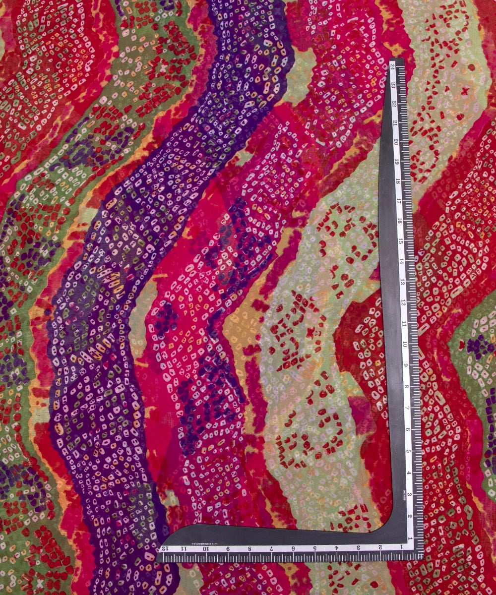 printed georgette saree fabric material