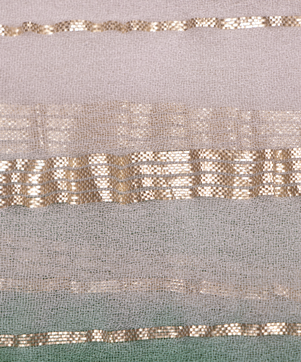 Tri Colour Tie Dye Print Georgette Gota Fabric