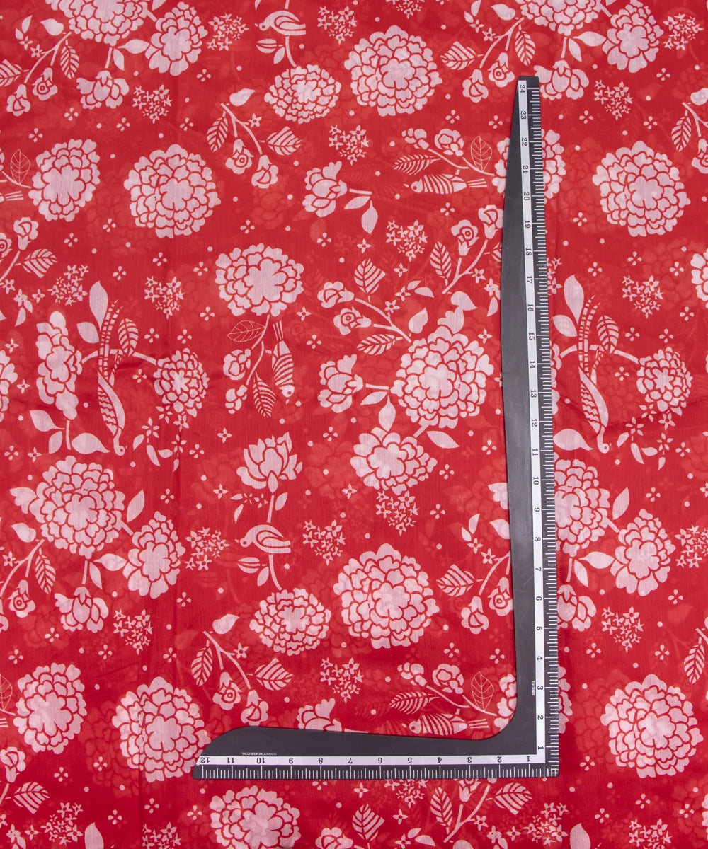chanderi silk floral fabric