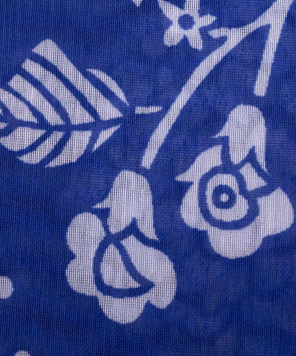 chanderi fabric blue colour