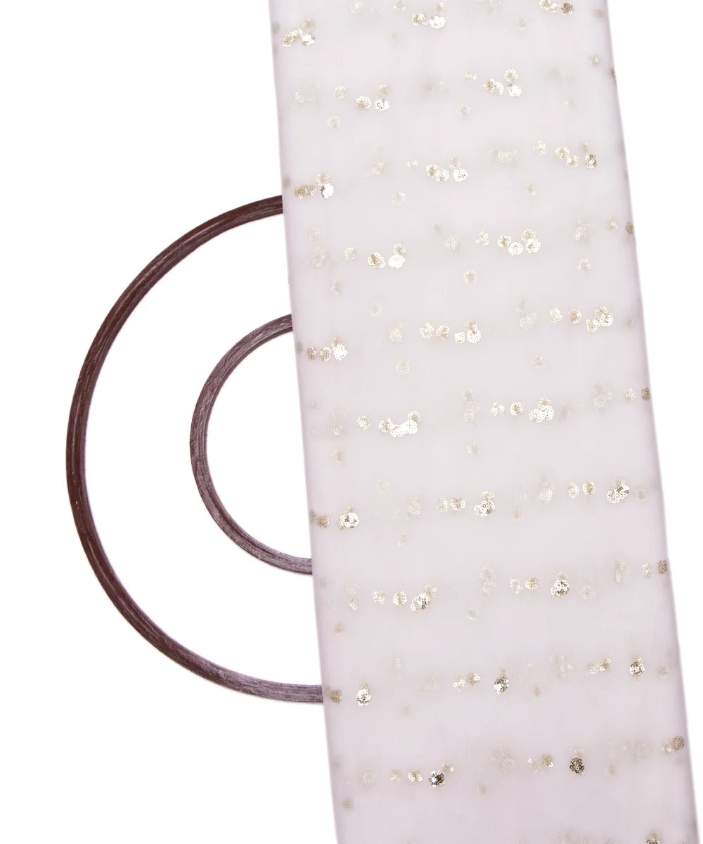 White Dyeable Net Embroidery Fabric