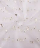 White Dyeable Net Embroidery Fabric