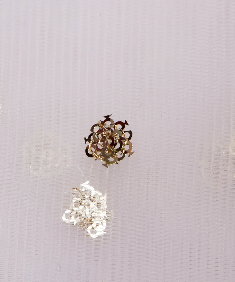 White Dyeable Net Embroidery Fabric