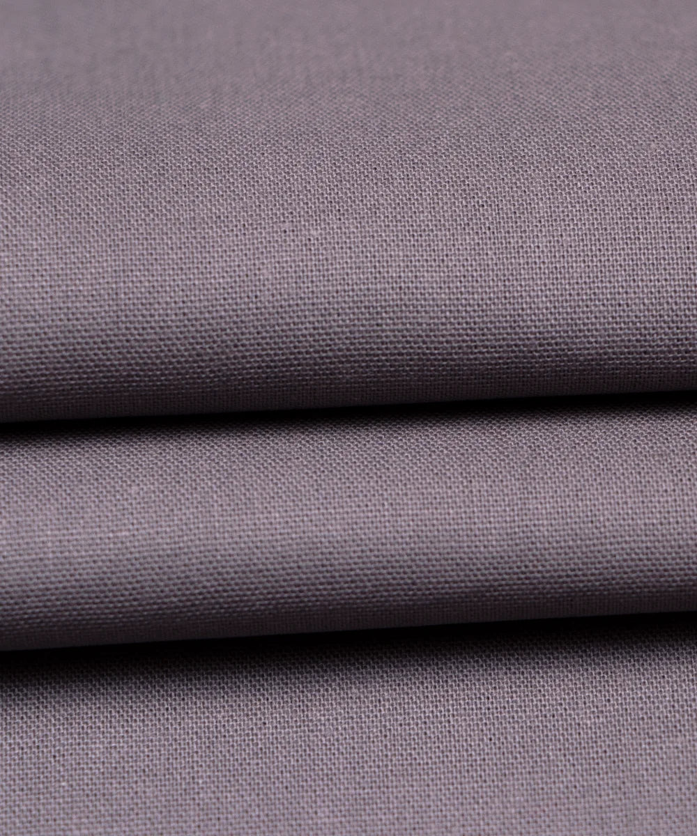 Grey Plain Poplin Cotton Fabric