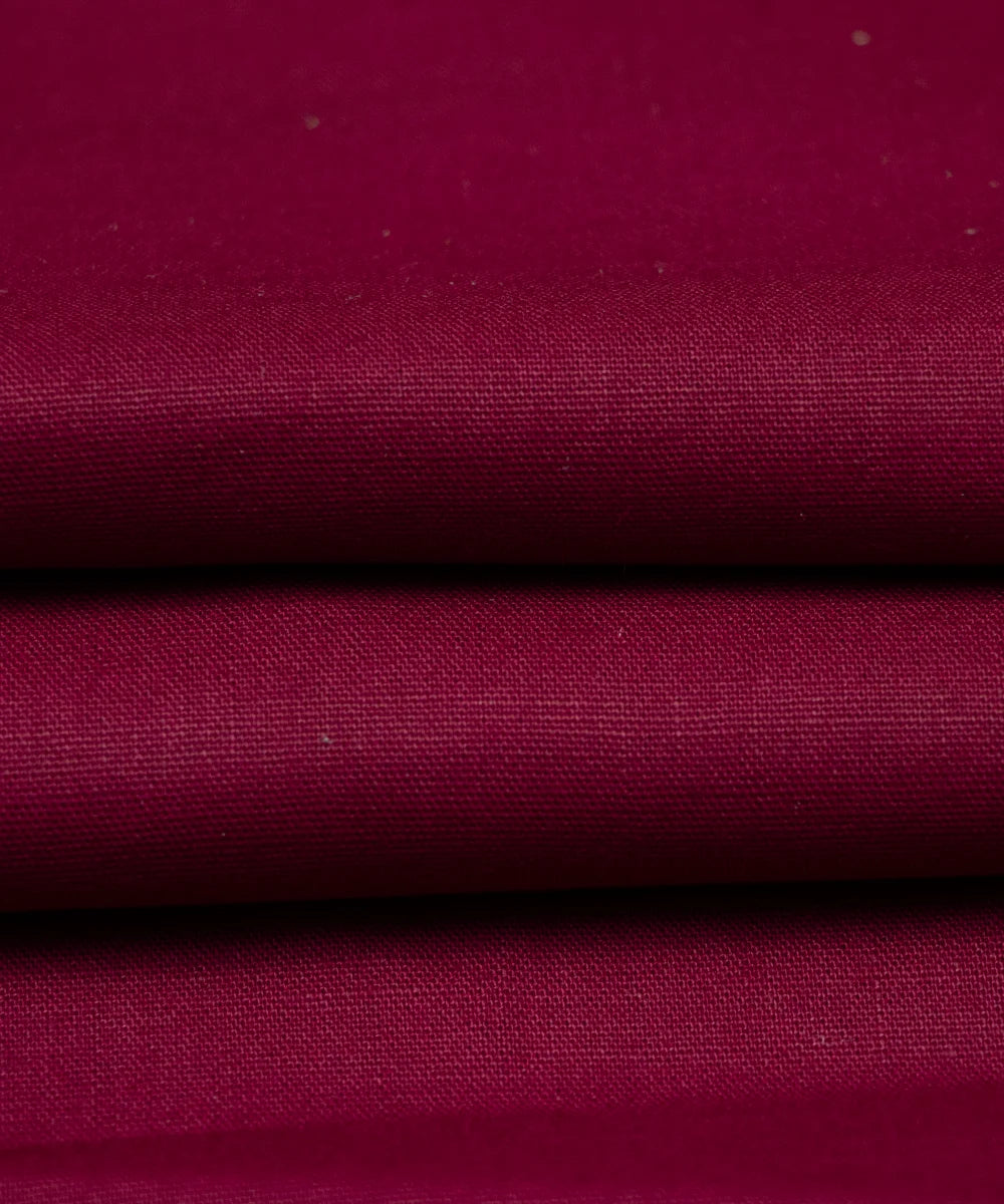 Maroon Plain Poplin Cotton Fabric