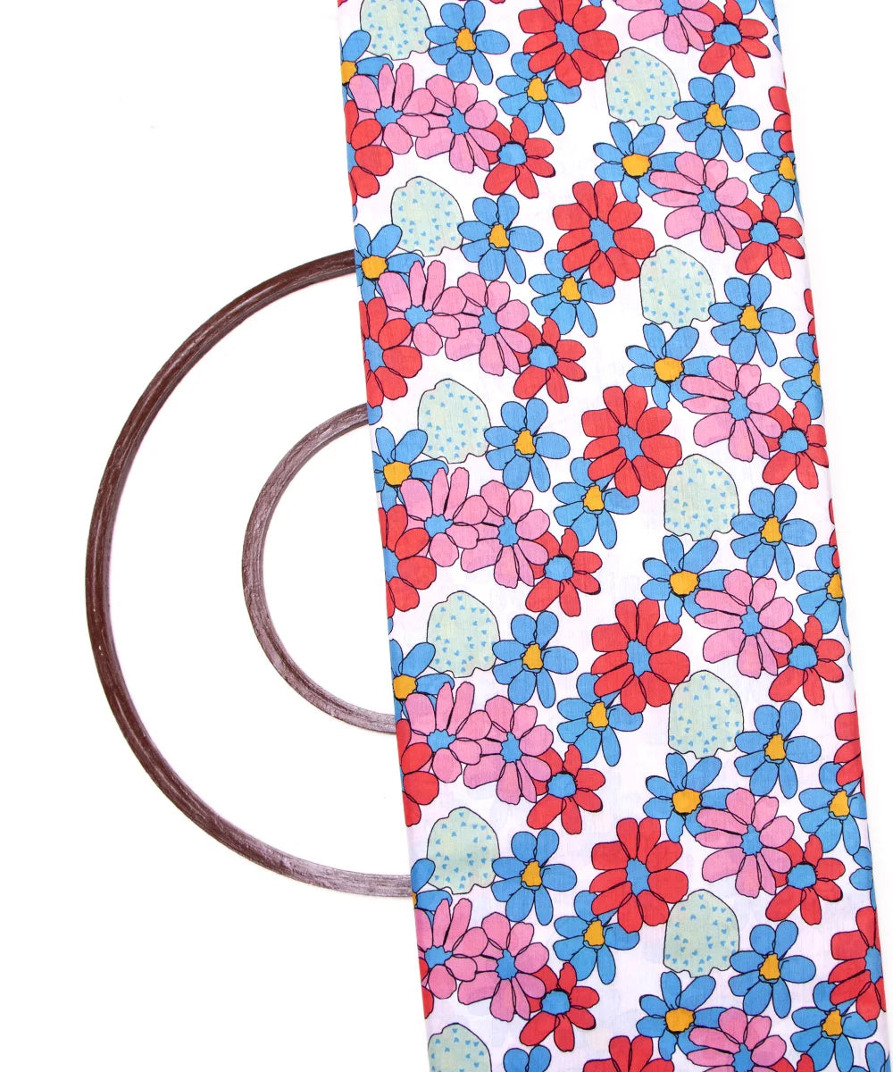 Printed Muslin Fabric Material Online