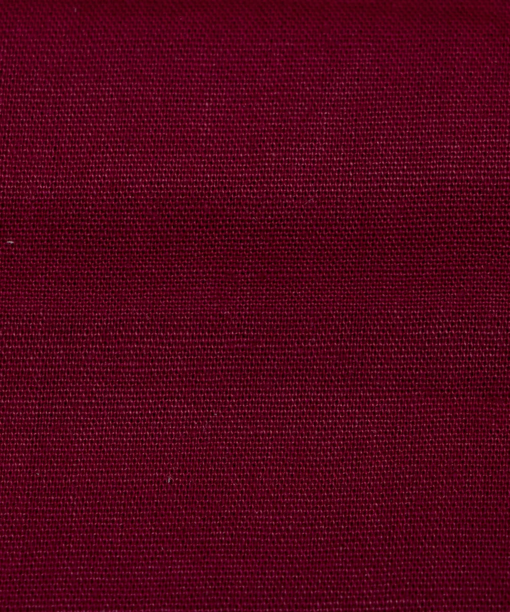 Maroon Plain Poplin Cotton Fabric