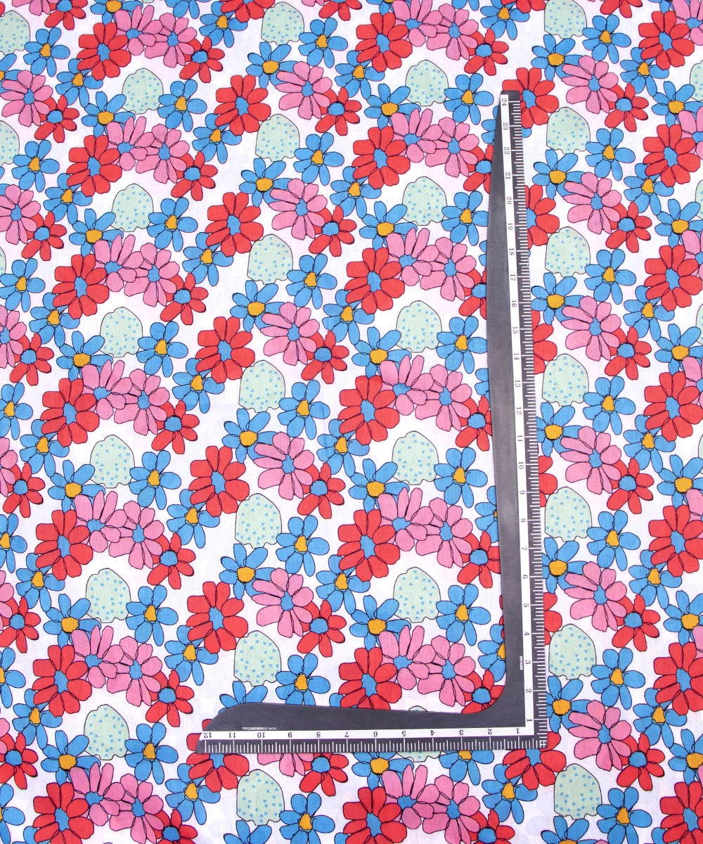 Printed Muslin Fabric Material Online