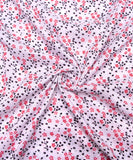 White Floral Digital Print Muslin Fabric