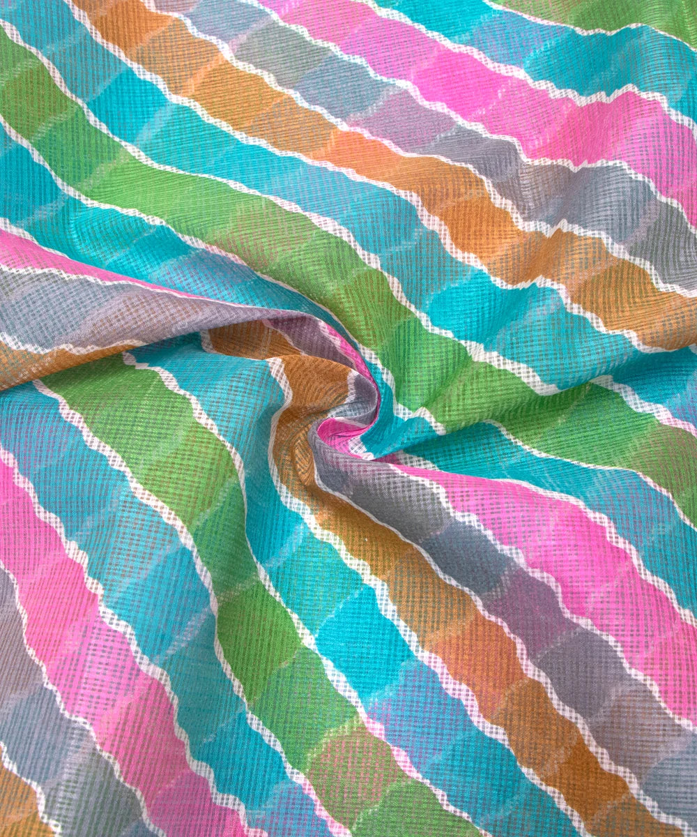 Printed Kota Doria Fabric