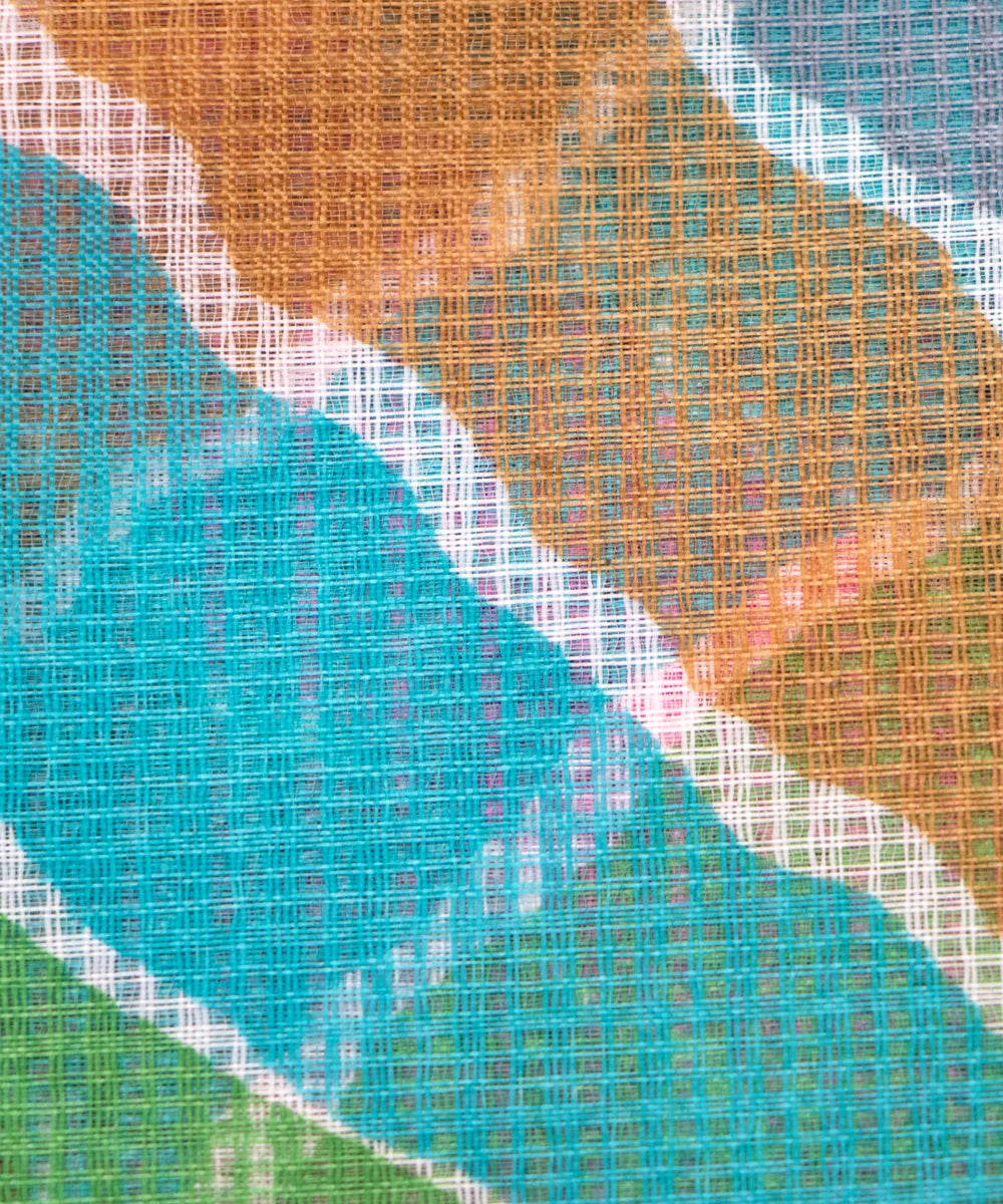 Printed Kota Doria Fabric