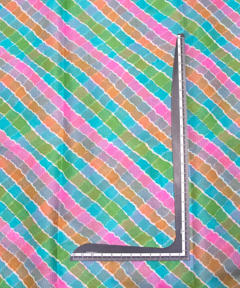 Printed Kota Doria Fabric