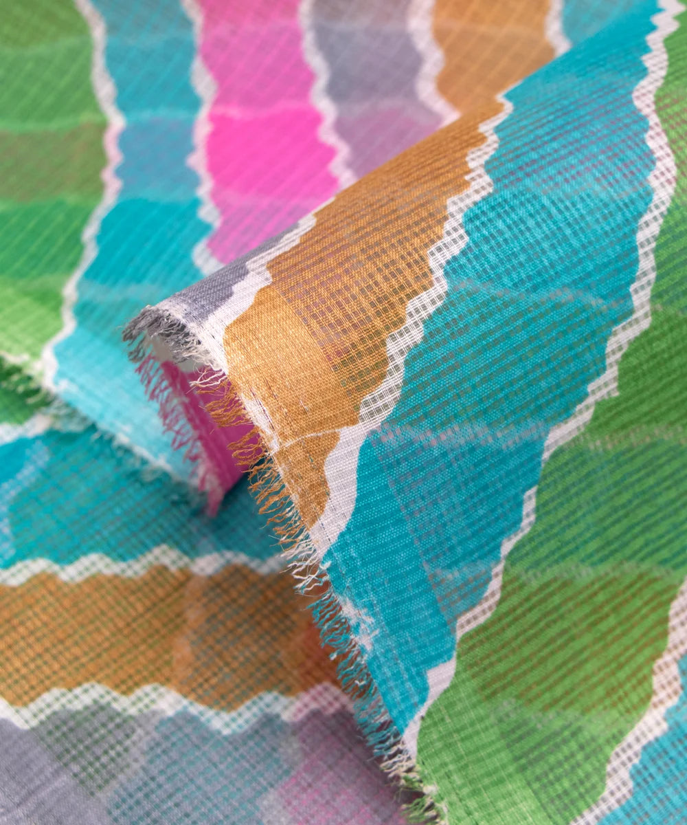 Printed Kota Doria Fabric