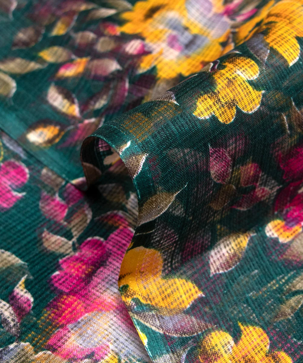 Printed Kota Doria Fabric