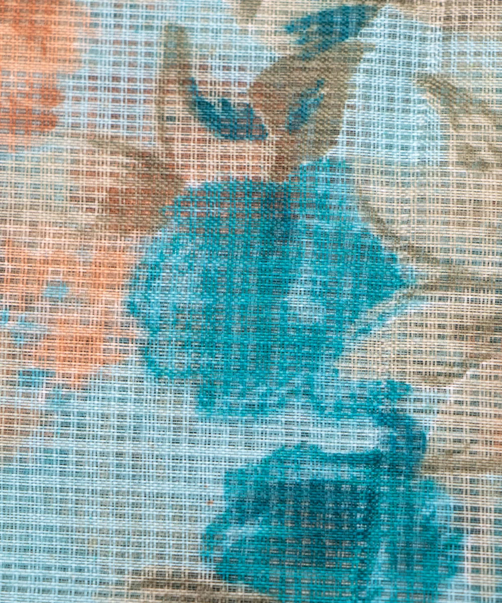Printed Kota Doria Fabric