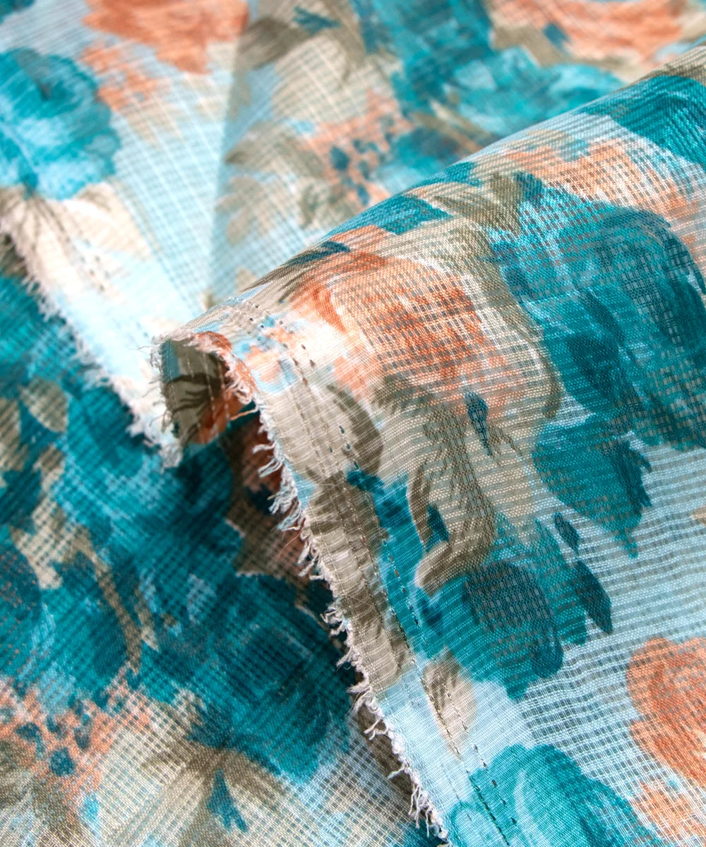 Printed Kota Doria Fabric