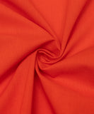 Orange Plain Cotton Rubia Fabric