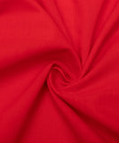 Red Plain Cotton Rubia Fabric