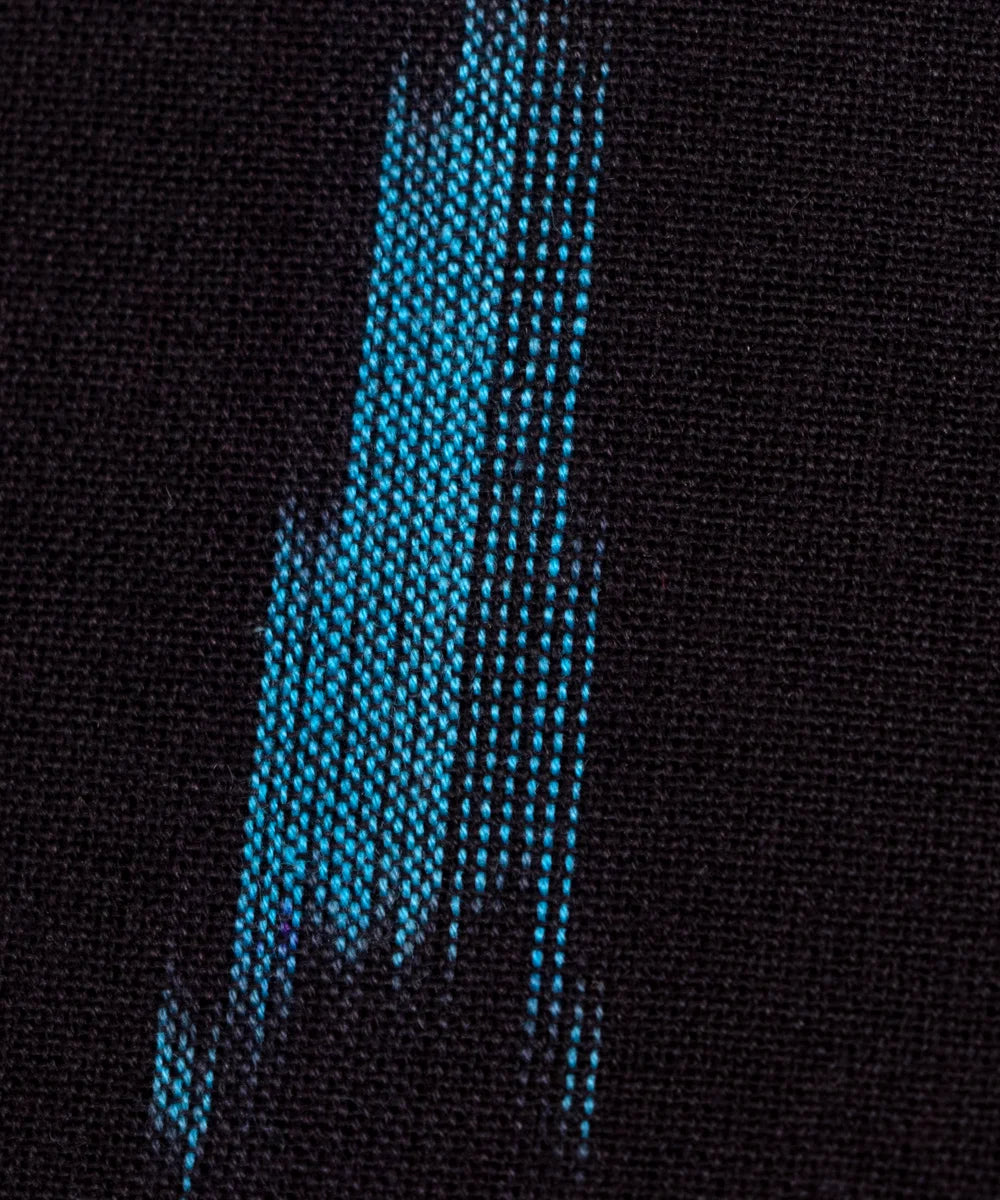 Black Handloom Cotton Kurta Pajama Set