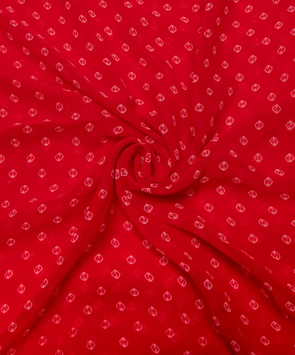 Bandhani printed Georgette fabric