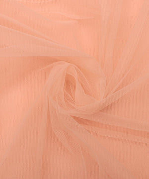 peach plain tissue net fabric