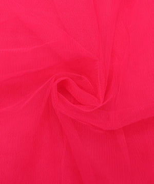 fuschia plain tissue net fabric