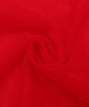 red plain tissue net fabric