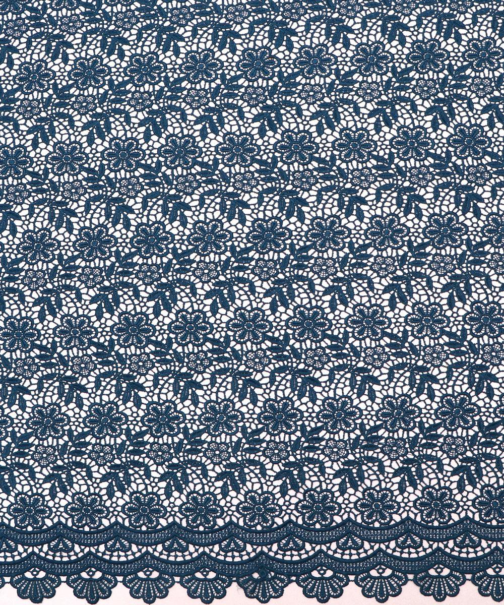 teal blue floral crosia fabic b145 3817