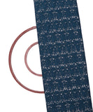 Teal Blue Colour Leaf Pattern Crosia Fabic