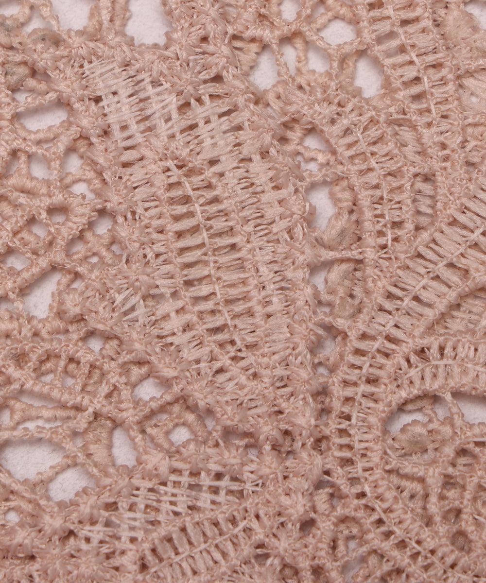 creamish leaf crosia fabic