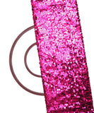 Pink Sequin Net Embroidery Fabric