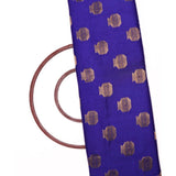 Dark Blue Colour Pot Print Banarasi Brocade Silk Fabric