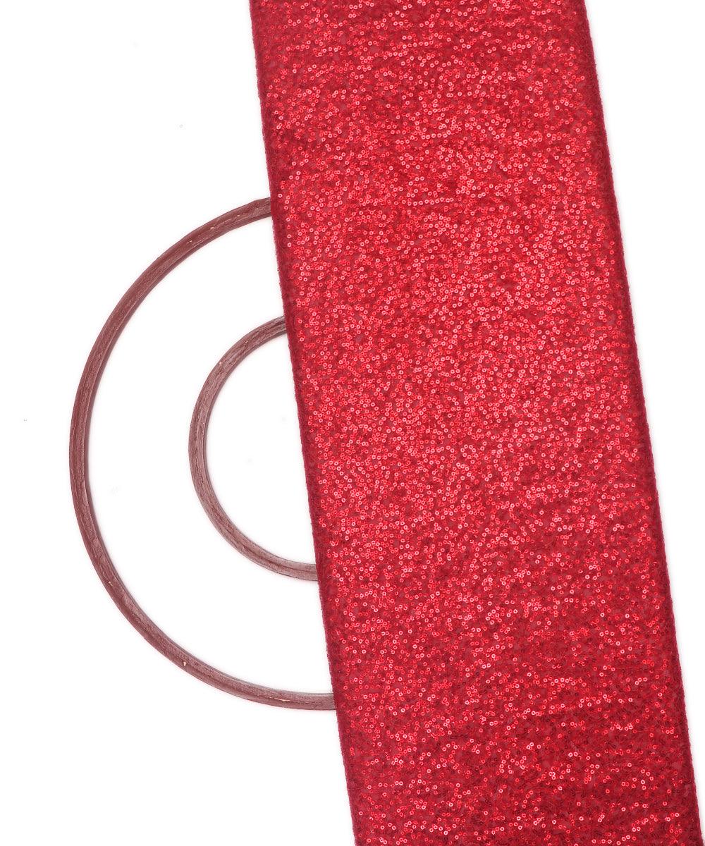 red small heavy sequin net fabric o132 5682