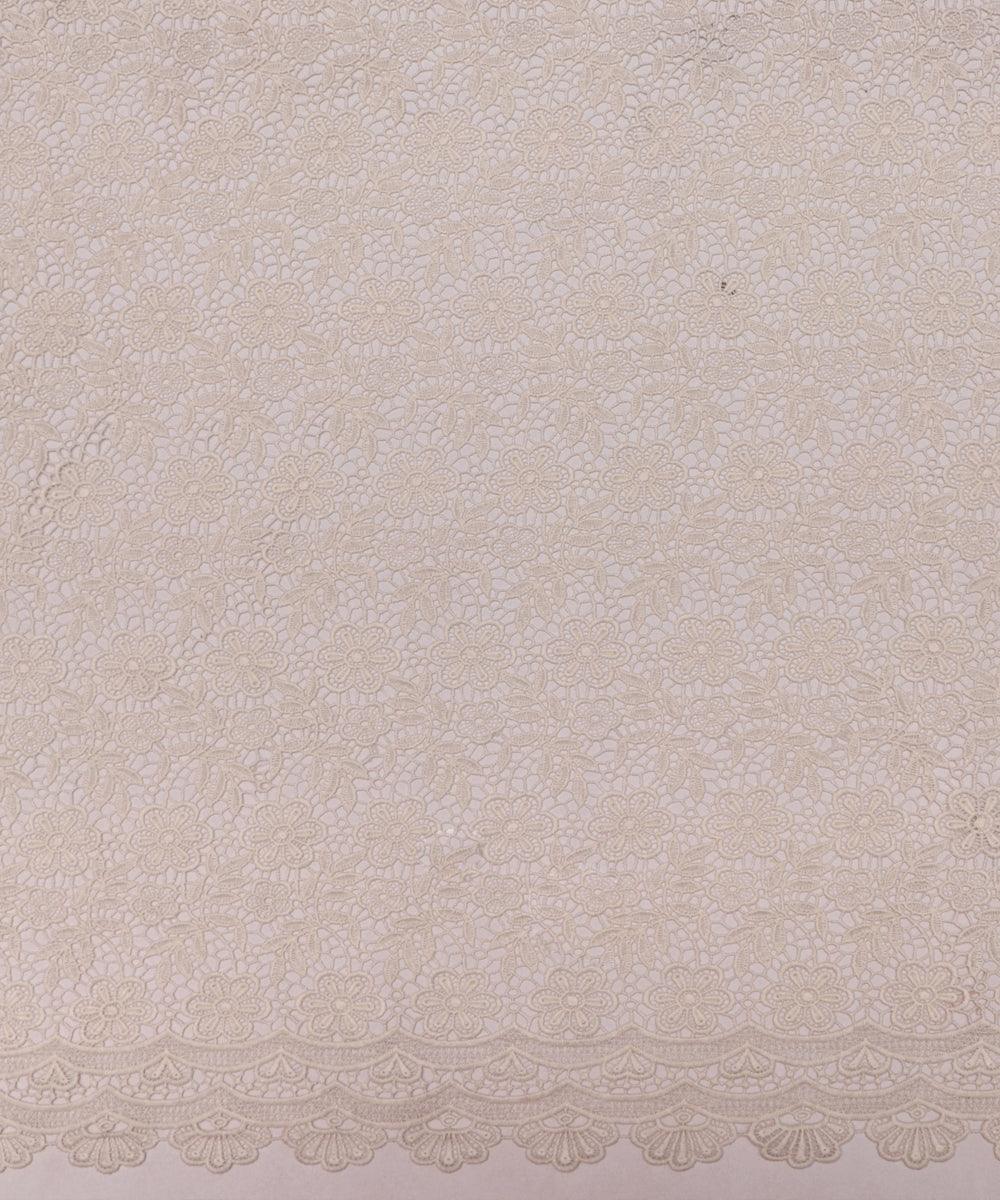 white floral pattern crosia fabic