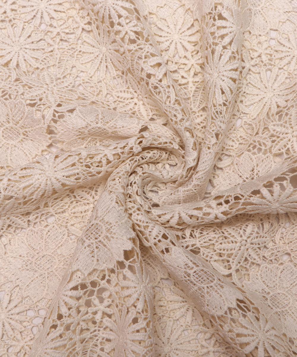 off white floral pattern crosia fabic