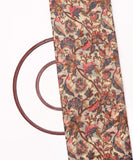 Brown Colour Kalamkari Print Kota Doria Fabric