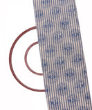 Blue Colour Floral Cotton Khadi Fabric
