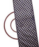 Navy Blue Colour Checks Pattern Gotta Raw Silk Fabric