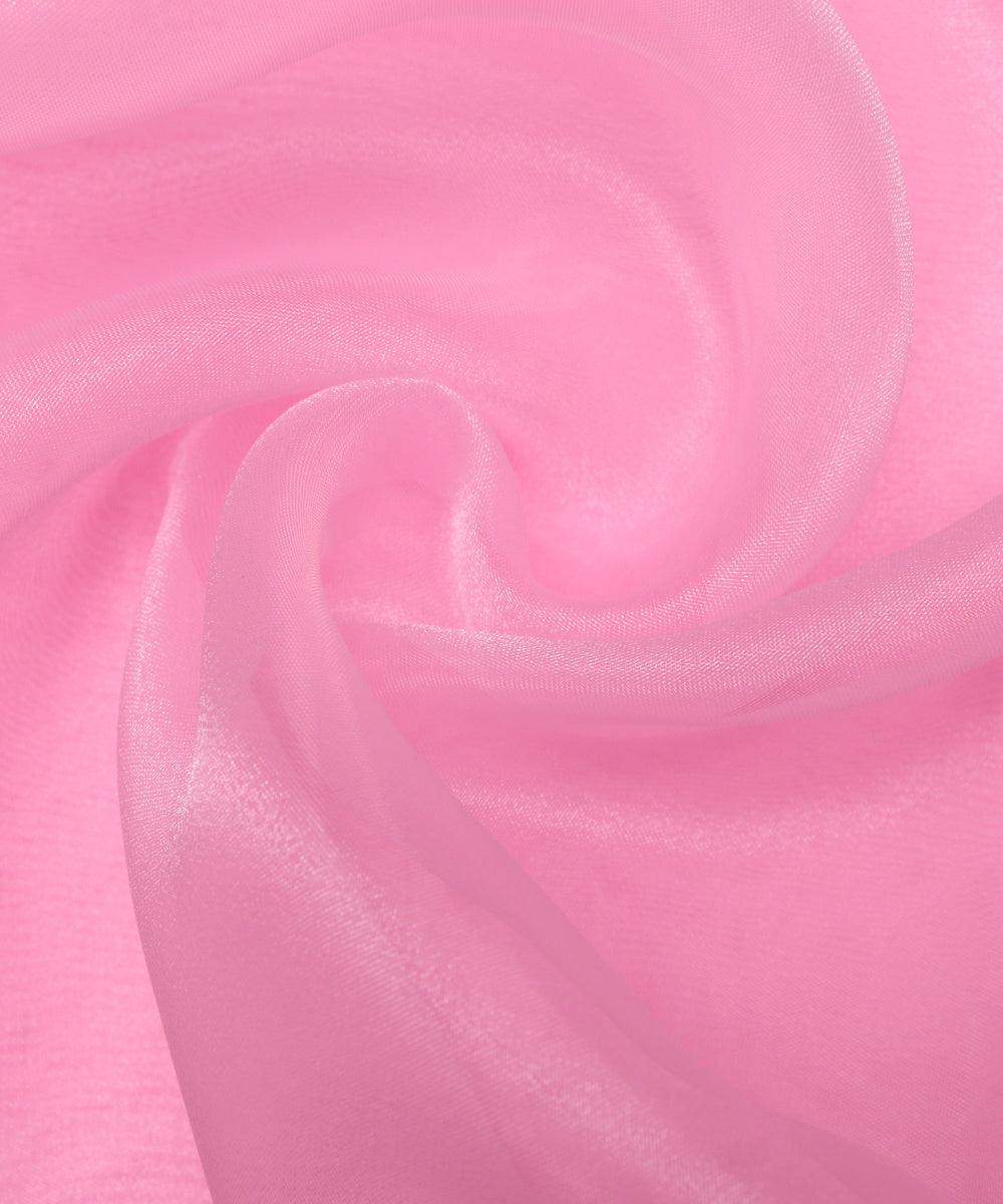Pure, Embroidered, Floral, Silk Organza Fabric