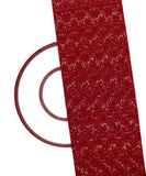 Maroon Floral Crosia Fabic