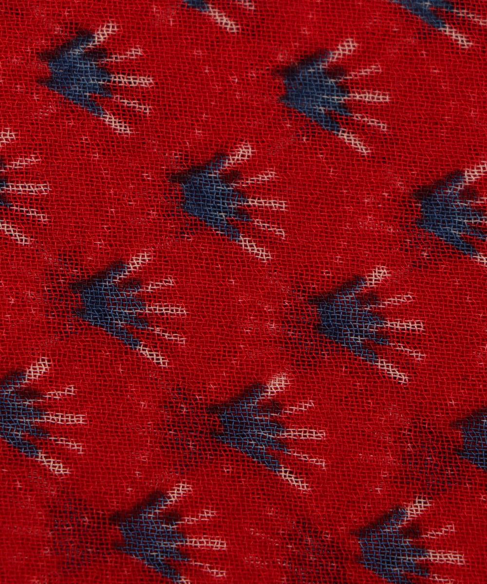 red and blue floral print georgette fabric b103 4290