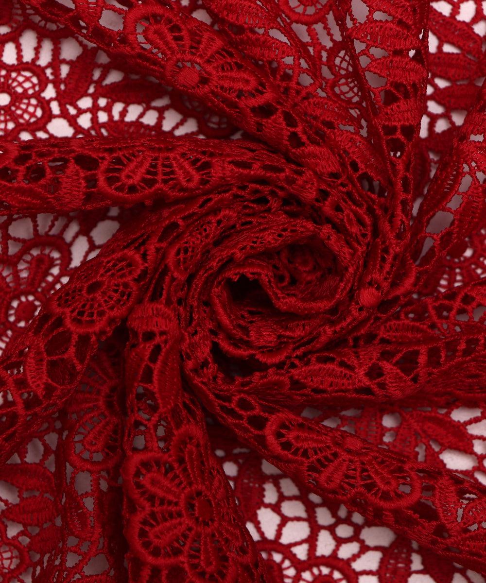 maroon floral crosia fabic b145 3824
